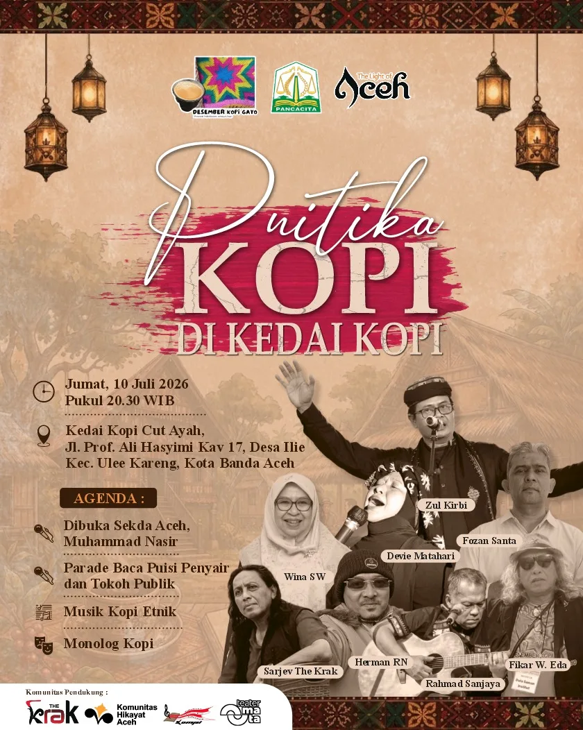 Poster Puitika Kopi di Kedai Kopi