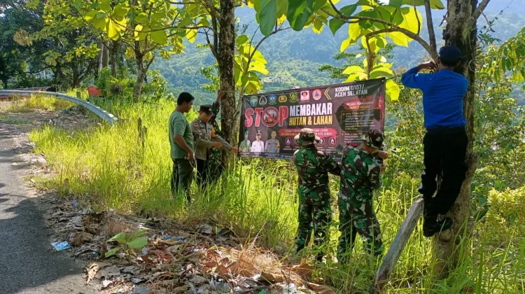 Kodim 0107/Aceh Selatan Ajak Masyarakat Bersama Cegah Karhutla, Larangan Bakar Hutan dan Lahan Ditegaskan