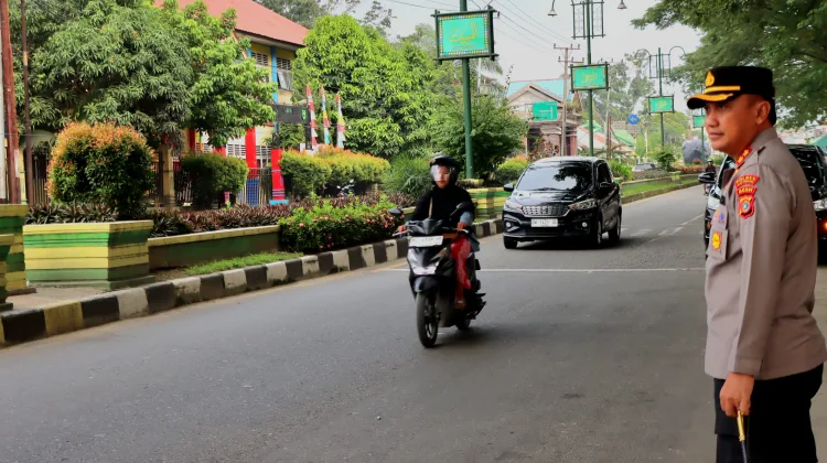Kapolres Aceh Tenggara Turun ke Jalan, Pantau Kesiapan Personel